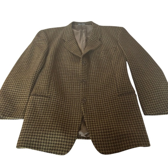 VTG. GIORGIO ARMANI LE COLLZIONI ALPACA WOOL HOUNDSTOOTH JACKET SIZE 42 - Picture 5 of 12
